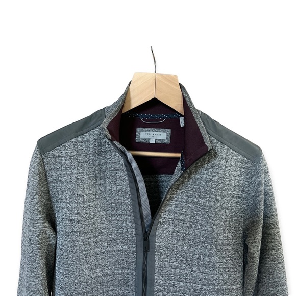 Ted Baker London Men’s Full Zip Whooty Grey Quilted Jacket, Size 4 (US Large) - Picture 3 of 11